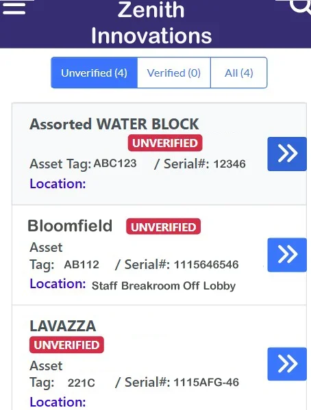 Mobile Equipment List