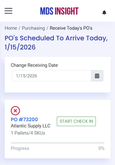 PO Receiving Dashboard